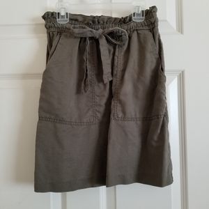 H&M Green Paper Bag Skirt